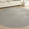Nourison Cozumel CZM05 Light Grey Area Rug Corner Image