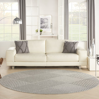 Nourison Cozumel CZM05 Light Grey Area Rug Room Image Feature