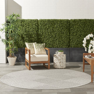 Nourison Cozumel CZM05 Light Grey Area Rug Room Image Feature