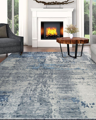 Couristan Dreamscape Odyssey Grey/Sky Area Rug Lifestyle Image Feature