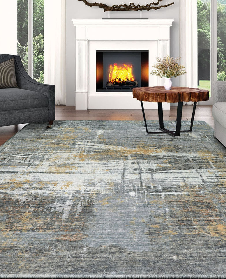 Couristan Dreamscape Tranquil Grey/Mocha Area Rug Lifestyle Image Feature
