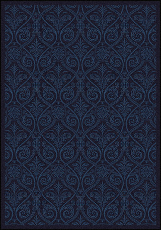 Joy Carpets Any Day Matinee Damascus Navy Area Rug