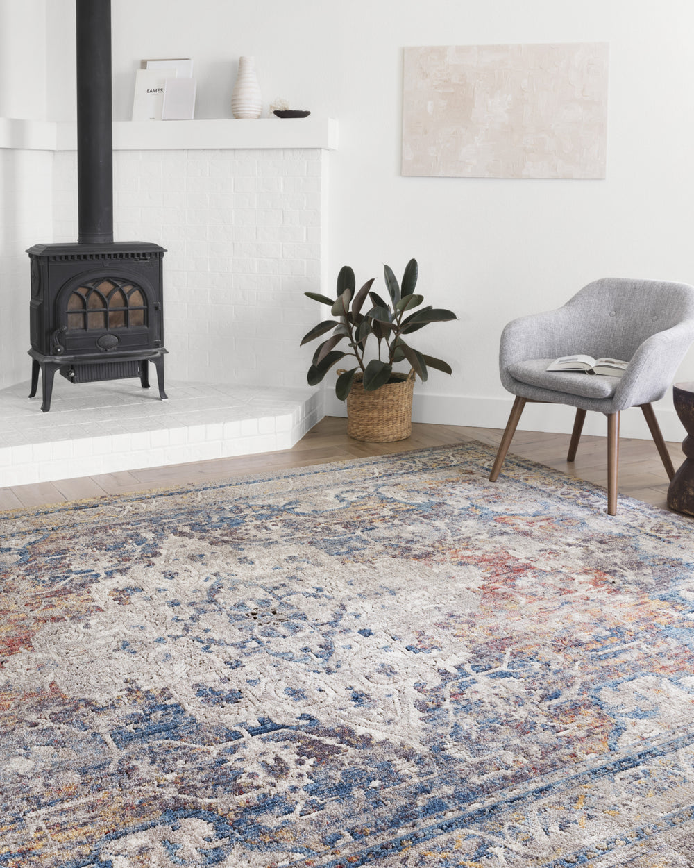 Loloi II Dante DN-04 Multi/Stone Area Rug Lifestyle Image Feature