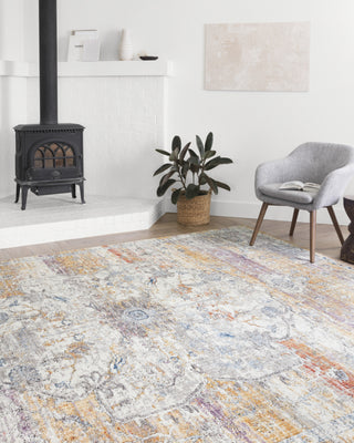 Loloi II Dante DN-06 Natural/Sunrise Area Rug Lifestyle Image Feature