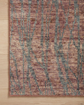 Loloi Daphne DAP-04 Raspberry/Silver Area Rug Corner Image