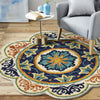 LR Home Dazzle 54079 Ivory/Blue Area Rug Lifestyle Image