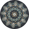 LR Home Dazzle Charcoal Paradise Area Rug 4' 0'' Round Image