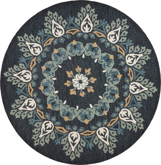 LR Home Dazzle Charcoal Paradise Area Rug 4' 0'' Round Image