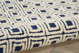Nourison Deco Mod DEC02 Navy/Ivory Area Rug Corner Image
