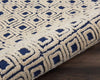 Nourison Deco Mod DEC02 Navy/Ivory Area Rug Corner Image