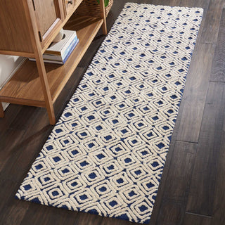 Nourison Deco Mod DEC02 Navy/Ivory Area Rug Corner Image