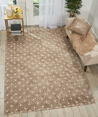 Nourison Deco Mod DEC02 Taupe Area Rug Corner Image
