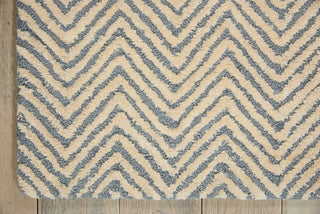 Nourison Deco Mod DEC03 Light Blue Ivory Area Rug Detail Image