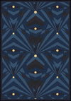 Joy Carpets Any Day Matinee Deco Strobe Navy Area Rug