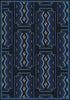 Joy Carpets Any Day Matinee Deco Ticket Blue Area Rug