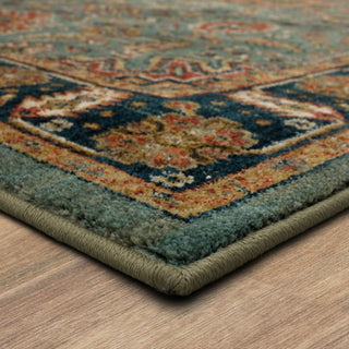Karastan Spice Market Deir Aquamarine Area Rug Angle Image