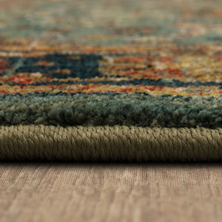 Karastan Spice Market Deir Aquamarine Area Rug Detail Image