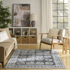 Nourison Dekor DEK01 Grey Navy Area Rug Swatch Image