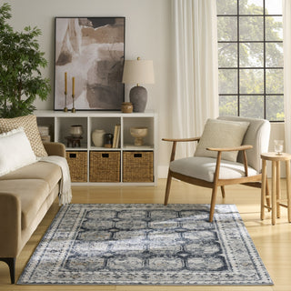 Nourison Dekor DEK01 Grey Navy Area Rug Swatch Image