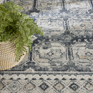 Nourison Dekor DEK01 Grey Navy Area Rug Texture Image