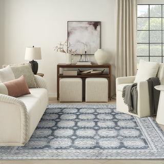 Nourison Dekor DEK01 Grey Navy Area Rug Swatch Image