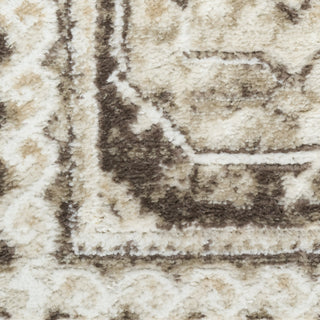 Nourison Dekor DEK01 Ivory Brown Area Rug Corner Image