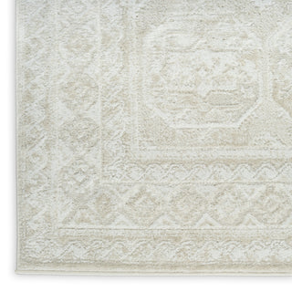 Nourison Dekor DEK01 Ivory Beige Area Rug Corner Image