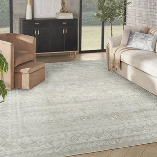 Nourison Dekor DEK01 Ivory Beige Area Rug Corner Image