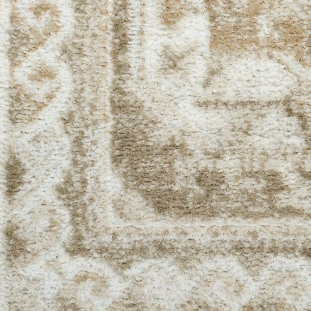Nourison Dekor DEK01 Ivory Taupe Area Rug Corner Image