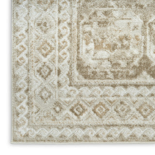 Nourison Dekor DEK01 Ivory Taupe Area Rug Corner Image
