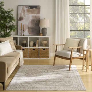 Nourison Dekor DEK01 Ivory Taupe Area Rug Swatch Image