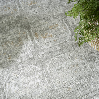 Nourison Dekor DEK01 Grey Area Rug Corner Image