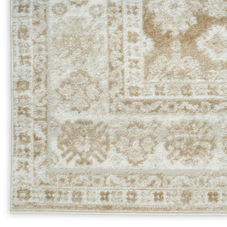 Nourison Dekor DEK02 Cream Beige Area Rug Corner Image