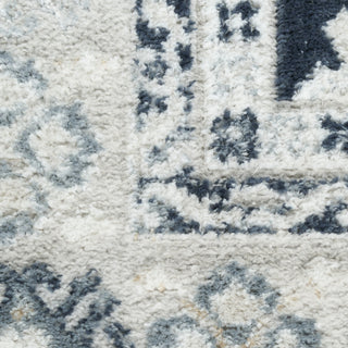 Nourison Dekor DEK02 Grey Navy Area Rug Corner Image