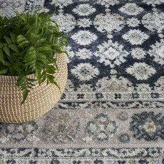 Nourison Dekor DEK02 Grey Navy Area Rug Texture Image
