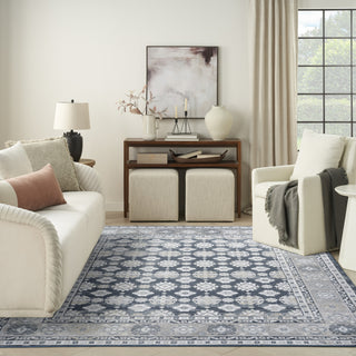 Nourison Dekor DEK02 Grey Navy Area Rug Swatch Image