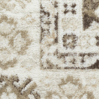 Nourison Dekor DEK02 Ivory Brown Area Rug Corner Image