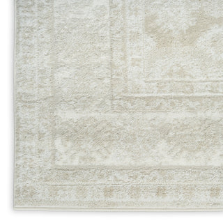 Nourison Dekor DEK02 Ivory Beige Area Rug Corner Image