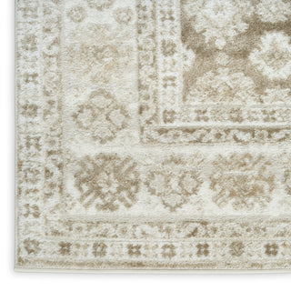 Nourison Dekor DEK02 Ivory Taupe Area Rug Corner Image