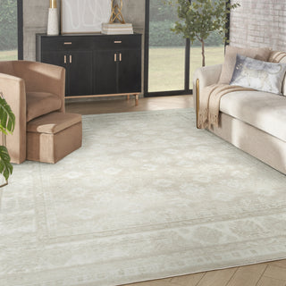 Nourison Dekor DEK02 Ivory Beige Area Rug Corner Image