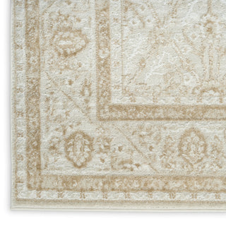 Nourison Dekor DEK03 Cream Beige Area Rug Corner Image