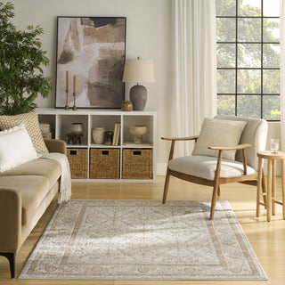 Nourison Dekor DEK03 Cream Beige Area Rug Swatch Image