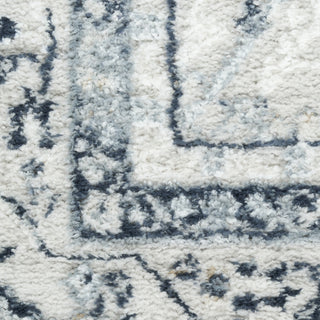 Nourison Dekor DEK03 Grey Navy Area Rug Corner Image