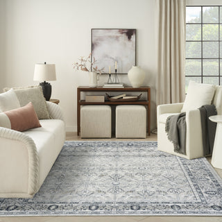 Nourison Dekor DEK03 Grey Navy Area Rug Swatch Image