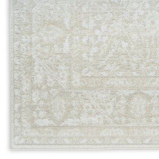 Nourison Dekor DEK03 Ivory Beige Area Rug Corner Image