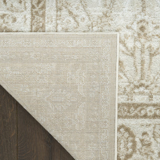 Nourison Dekor DEK03 Ivory Taupe Area Rug Corner Image