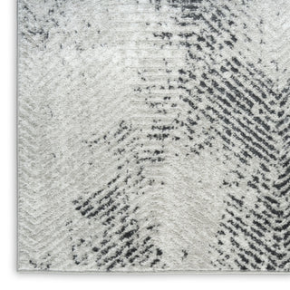 Nourison Dekor DEK04 Grey Charcoal Area Rug Corner Image