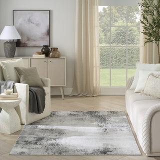 Nourison Dekor DEK04 Grey Charcoal Area Rug Swatch Image