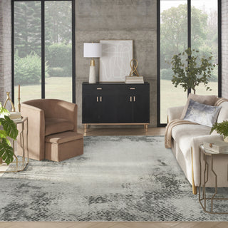 Nourison Dekor DEK04 Grey Charcoal Area Rug Swatch Image