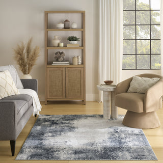 Nourison Dekor DEK04 Grey Navy Area Rug Swatch Image